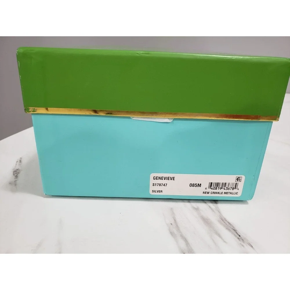 SIZE 8.5 - Kate Spade New York METALLIC SILVER Women's Genevieve Loafers Slip On - Picture 5 of 8